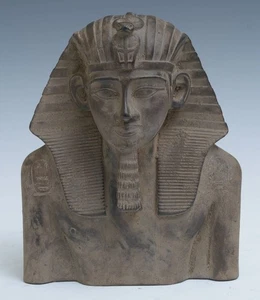 impressive Egyptian Composition Bust of a Pharoah, 9" high - Picture 1 of 5