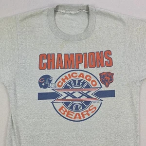 Vintage 80s Chicago Bears Super Bowl XX Champions Shirt Football NFL 1985 Small - Picture 1 of 21