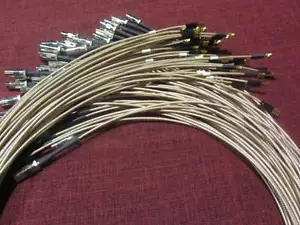 Enchufe de engarce RG178, 50 ohmios PYME al cable conector macho Dupont, 30". - Imagen 1 de 4