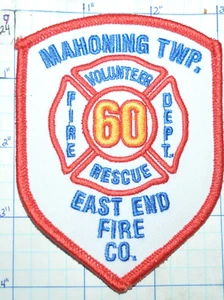 PENNSYLVANIA, MAHONING TOWNSHIP VOL FIRE RESCUE EAST END FIRE COMPANY PATCH - Picture 1 of 1