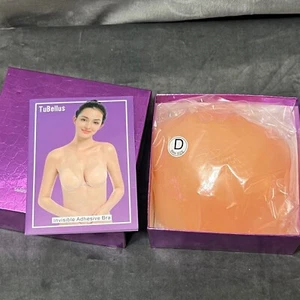 Adhesive Bra Invisible Push Up Strapless Backless Bra D Cup Nipple Covers - Picture 1 of 2