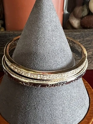 Guess слайдер браслеты 2 в упаковке сделано с розового золота и серебра наложения ~ новый с Ярлыками! - Изображение 1 из 4