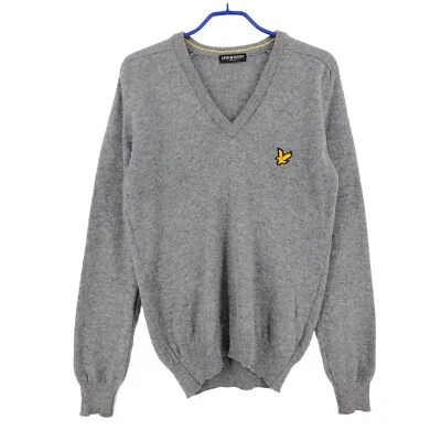 Мужской свитер LYLE & SCOTT 100% шерсть приталенный с v-образным вырезом размер M - Изображение 1 из 4