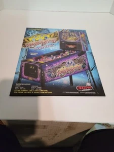 Flyer STERN AEROSMITH PREMIUM PINBALL Game advertisement original see pic - Picture 1 of 3
