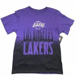 Camiseta UNK Niños Púrpura Negra Manga Corta NBA Baloncesto LA Lakers Talla XL 18-20 - Imagen 1 de 2