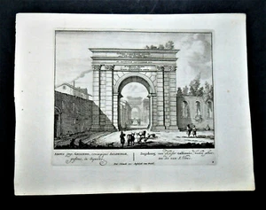 1702.ALTER Kupferstich.ROM:KAISERBOGEN.GALLIEN,EHEPARTNER SALONIAE.PETER.SCHENK - Bild 1 von 2