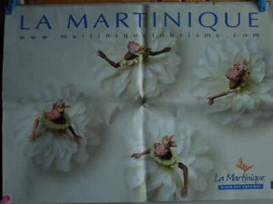 Affiche Martinique Fleur Des Caraïbes Danseuses Et Madras - Foto 1 di 2