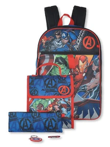Marvel Avengers Boys' 5-Piece Backpack With Lunchbox Set - red, one size - Picture 1 of 5