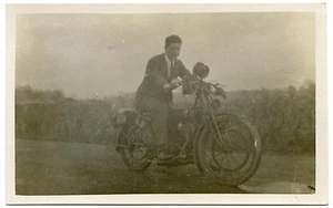 Photo Card. Vintage Motorcycle. - Picture 1 of 1