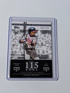 Topps Moments & Milestones 2007 Chipper Jones Braves 115 Runs MLB /150 - Picture 1 of 2