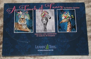 LEANIN TREE A Touch of Fancy-Animals 20 CARD ASSORTMENT #90810~20 Designs~ - Picture 1 of 2