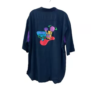 Vintage Rockabilly Flintstones Bedrock Bowling Embroidered Bowling Shirt XL - Picture 1 of 10