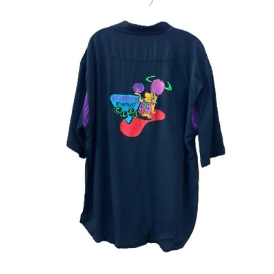 Винтажная вышитая рубашка для боулинга рокабилли Flintstones Bedrock XL - Изображение 1 из 4