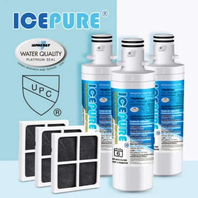 Fit For LG LT1000P LFXS30796S/00 LSXS26336S LRFXS2503S Water Air Filter 3 PACK - Image 1 of 4