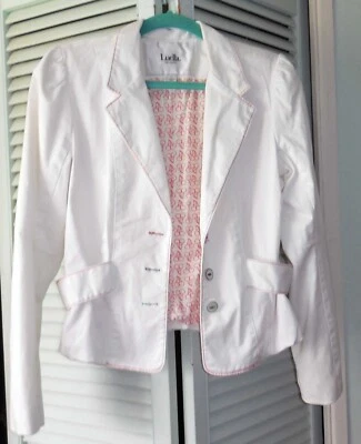 Chaqueta a medida forrada blanca Luella for Target para mujer talla L Foto 1 de 4