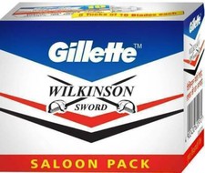 100 x gillette wilkinson sword razor blades double edge DE shaving safety razor!