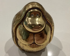 Gold Colored Monkey Statue/Paperweight - Picture 1 of 23
