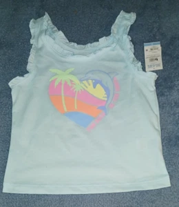 365 KIDS GARANIMALS sz 10 Sky Blue Mini Ruffle Tank Top 'Fun Days In The Sun' - Picture 1 of 3