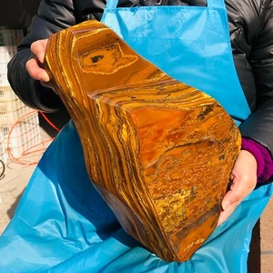 Pietra occhio di tigre naturale grande 20,3 libbre cristallo quarzo esemplare minerale guarigione - Foto 1 di 15