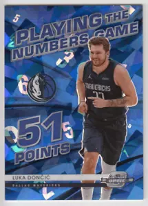 2021-22 Contenders Optic Luka Doncic Gioca ai Numeri Gioco Blu Ice Prizm/75 - Foto 1 di 2