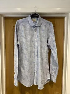 🖤Ted Baker Endurance Blue Floral Shirt Size 15” Neck Chest 40”🖤 - Picture 1 of 9