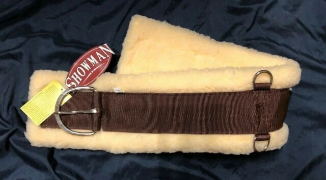 34" Showman Fleece Girth W/ Double Roller Stainless Steel Buckle Horse Tack