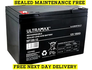 Vision 6FM100-X 12V 100Ah versiegelt Bleisäure Ersatz Ultramax AGM Akku - Bild 1 von 4