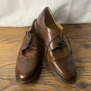 Zapatos Oxford JOHNSTON & MURPHY Punta de Ala para Hombre Talla 12 Marrón Cuero Vestido Formal - Imagen 1 de 4