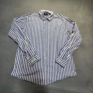 Pepe Jeans Button Up Shirt Mens L Striped Long Sleeve Y2K - Picture 1 of 7