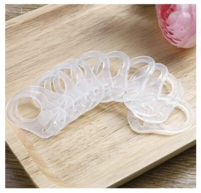 2X MAM Dummy Ring Adapter Pacifier Clip Silicone Baby Safety Soother Holder