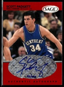 1999-00 SAGE Autographs Scott Padgett /999 Kentucky Wildcats #A39