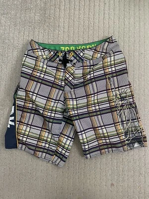 Bañador Zoo York para hombre sin forro multicolor a cuadros talla 34 todo poliéster Foto 1 de 4