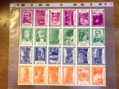 Brazilian Historical 1939 Worlds Fair (?) Amoco (?) (24) Stamp Sheet (#3) - Image 1 of 4