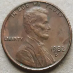 USA 1982 D 1 Cent coin - Picture 1 of 2
