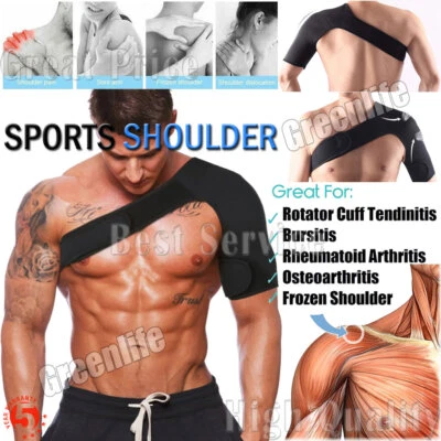 Shoulder Brace Support Compression Sleeve Torn Rotator Cuff AC Joint Pain Relief - Image 1 of 4