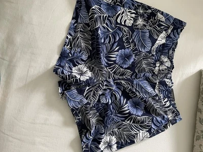 Pantalones Cortos Talbots Nantucket Pull On Bolsa de Papel Mezcla de Lino 5" Talla XL Azul Marino Nuevos con Etiquetas Foto 1 de 4