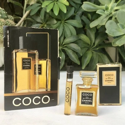 💝MINIATURE Vintage 1980s Coco Chanel EDP 4ml Mini Perfume + Carded Sample NIB - Image 1 of 4