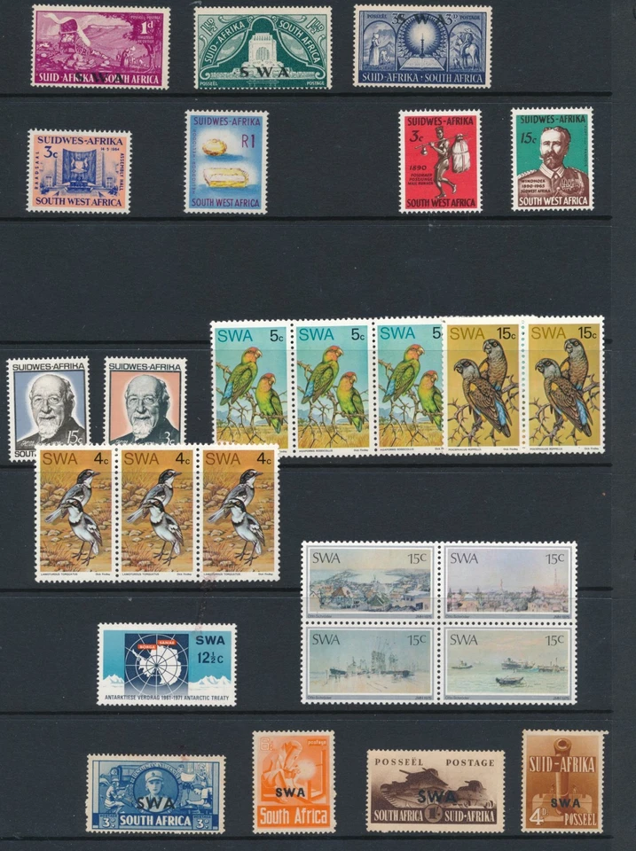 ÁFRICA SUROESTE, 1941-60s fina colección MNH a 1 Rand Foto 1 de 1