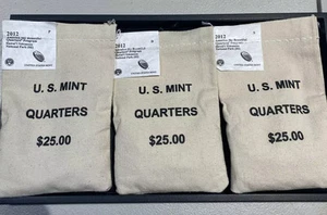 2012 - P.D.S.  ATB Quarters Hawaii Volcanoes $25 U.S. Mint Sewn Bags - Picture 1 of 1
