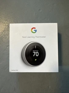 Google Nest 3. Generation Lernthermostat T3007ES Edelstahl - Bild 1 von 8