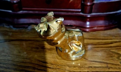 Ретро керамический золотой цвет MAC бульдог фигурка собаки фигурка - Изображение 1 из 2