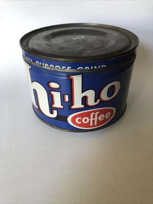 Vtg Hi-Ho Coffee Can 1 LB Key Wind Tin  Philadelphia Pa. Empty Near Mint! - Image 1 of 4