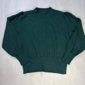 Adrienne Vittadini Women's Green Mock Turtleneck Pullover Sweater Size XL - Picture 1 of 7