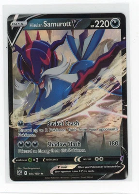 SWSH10: Astral Radiance #101/189 Hisuian Samurott V - Image 1 of 2