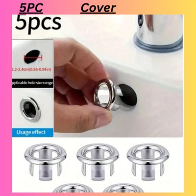 Bathroom Basin Sink Hole Overflow Cover Round Ring - Image 1 of 2