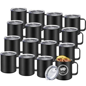 16 Pack Stainless Steel Insulated Coffee Mug Bulk with Handle & Lids, Powder ... - Picture 1 of 7
