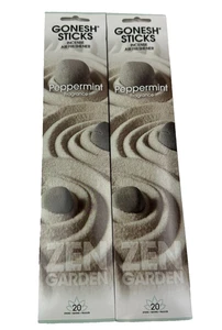 (2) GONESH INCENSE STICKS Zen Garden Peppermint Fragrance 20 ct - Picture 1 of 5