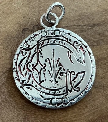 Moneda de plata grabada inicial Love Token de 1800 CG GC CG Estados Unidos 1887 Foto 1 de 2