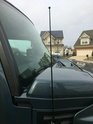 15" inch Black Stainless Antenna Mast Power Radio AM/FM for Hummer H2 2003-2009 - Image 1 of 4