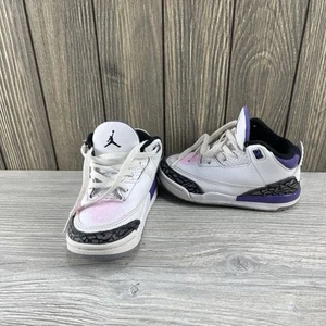 Nike Air Jordan 3 Retro TD 'Dark Iris Shoes Sneakers DM0968-105 Toddler Size 9C - Picture 1 of 16
